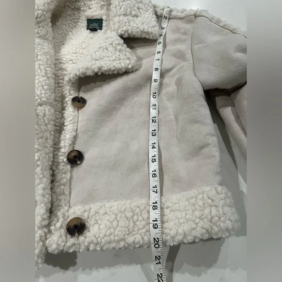 Wild Fable Cream Teddy Jacket with Button Closure - Picture 10 of 12